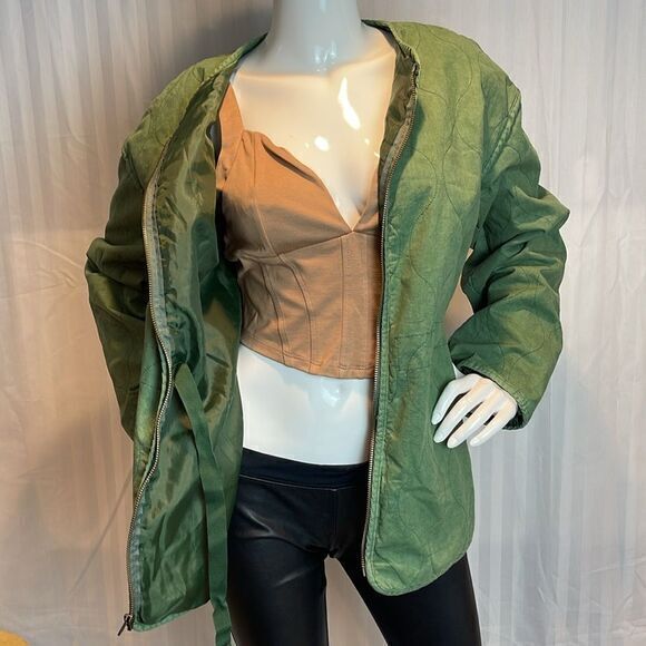 UNIVERSAL THREAD Sage Green Zip Up Jacket Patch Pocket Size M - Picture 11 of 12